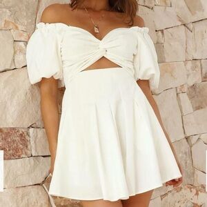 BNWT Billy J Boutique Stelle Mini Dress in White